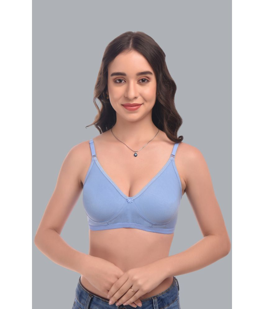     			Viral Girl Blue Cotton Non Padded Women's Plunge Bra ( Pack of 1 )