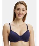 Jockey 1245 Under-Wired Padded Super Combed Cotton Elastane Multiway T-Shirt Bra - Classic Navy