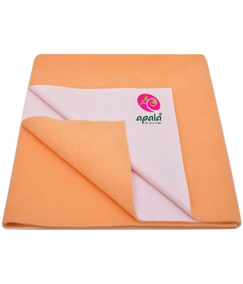     			Apala Orange Laminated Bed Protector Sheet ( Pack of 1 )