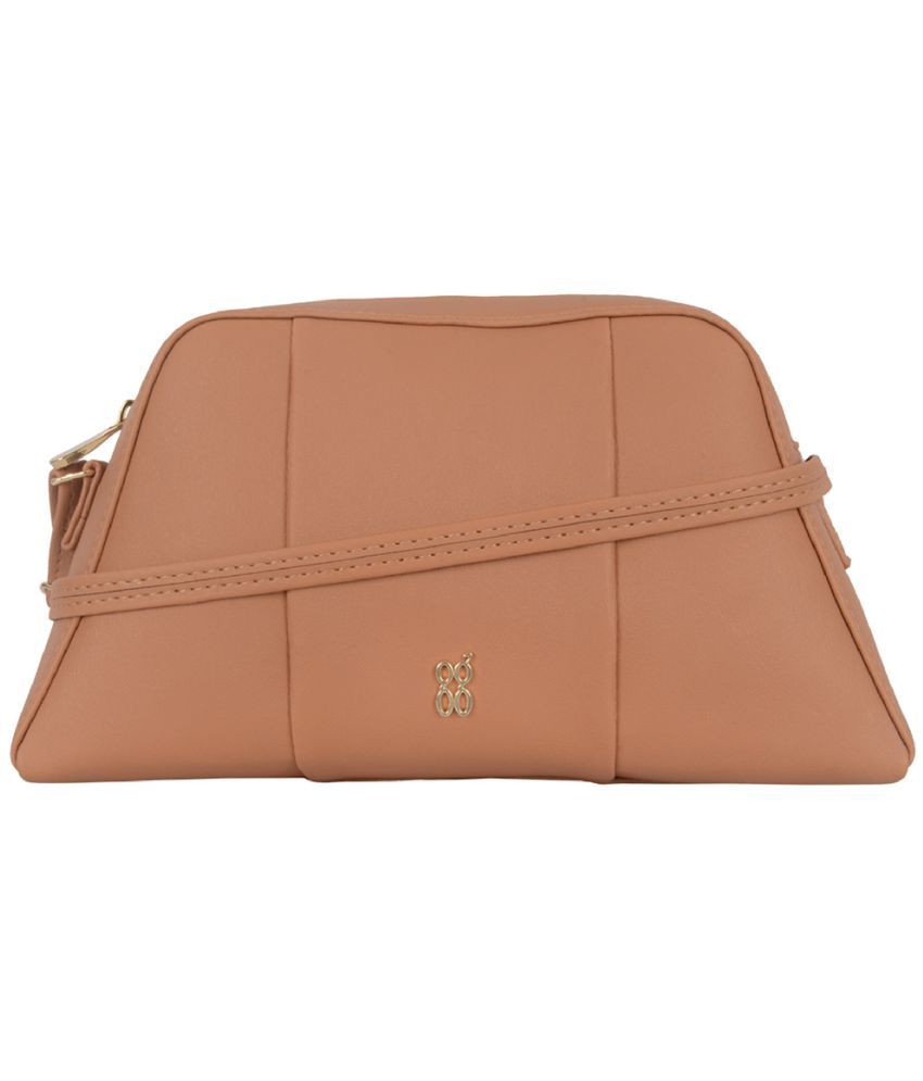     			Baggit Beige Faux Leather Sling Bag