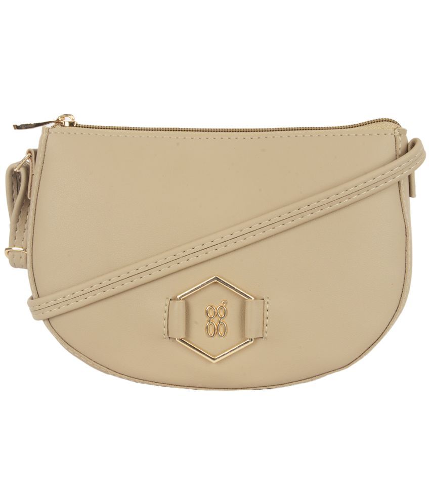     			Baggit Beige Faux Leather Sling Bag