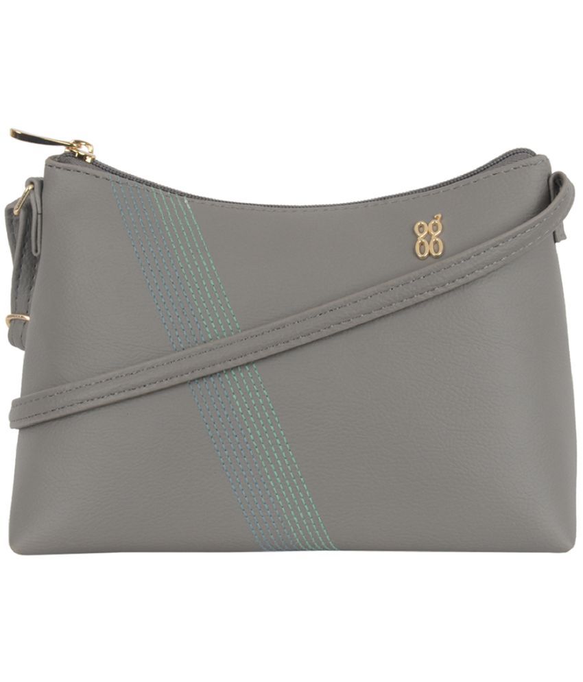     			Baggit Grey Melange Faux Leather Sling Bag