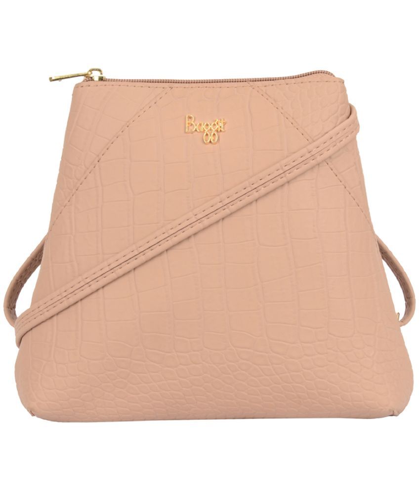     			Baggit Pink Faux Leather Sling Bag