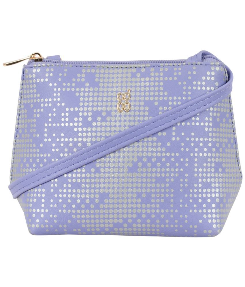     			Baggit Purple Faux Leather Sling Bag