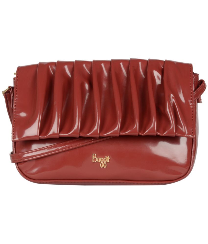     			Baggit Red PU Sling Bag