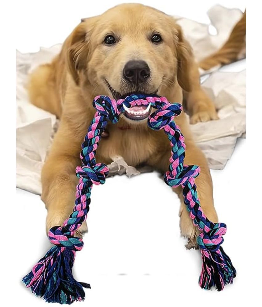     			DOGGIE DOG Attractive Twisted Cotton Poly Mix Chew Dog Rope Toys for Adult Large Dogs for Teething Suitable for Large Breed Aggressive chewers (10 Rope…MRP -1,997.00 (Including tax)
