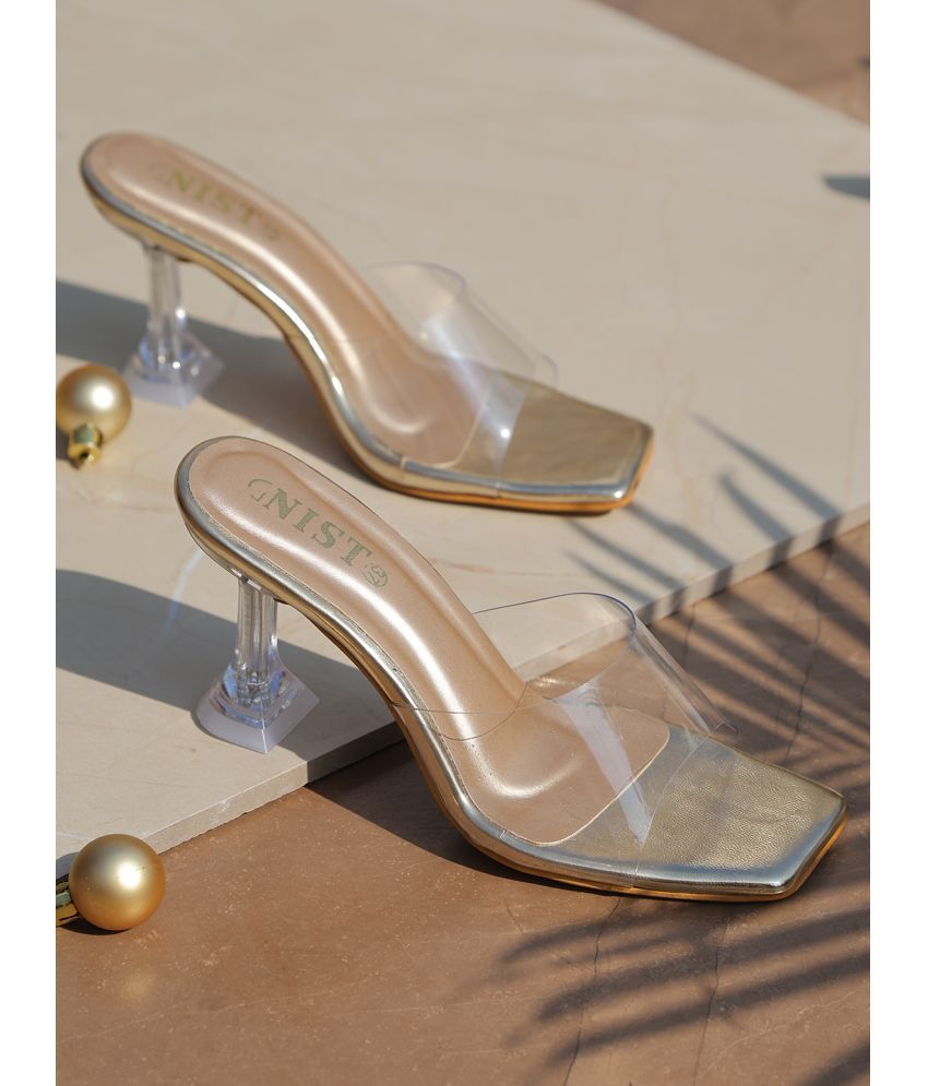     			Gnist Gold Women's Sandal Heels