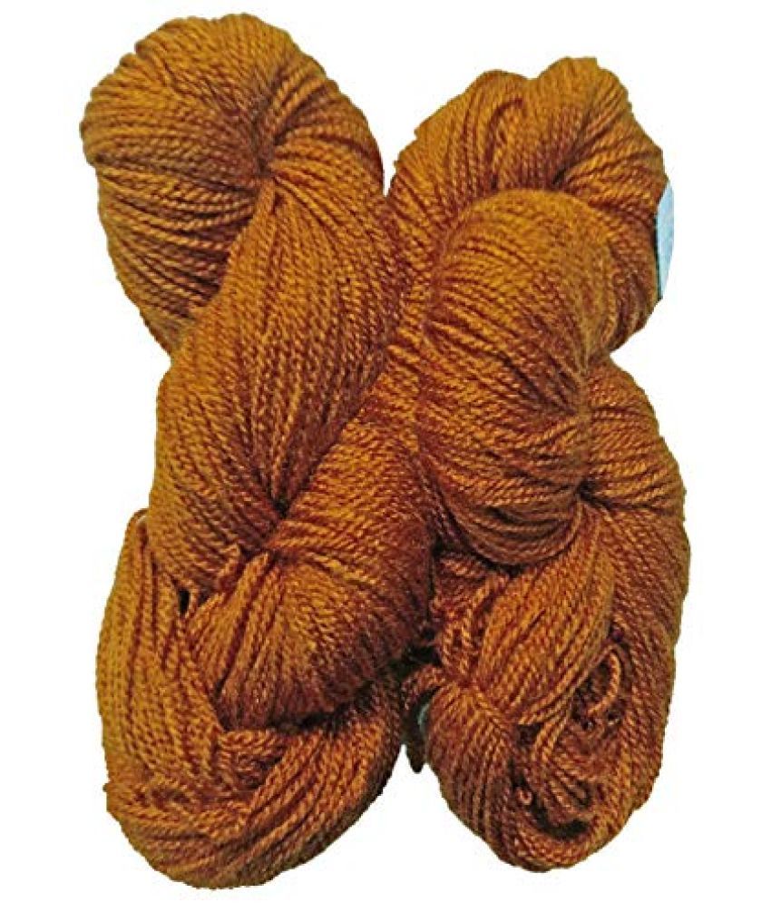     			Hand Knitting Oswal Wool | Golden Brown | Acrylic Knitting Yarn | Crochet Hook Yarn | Art & Craft Wool Ball (Weight in gm) (230)