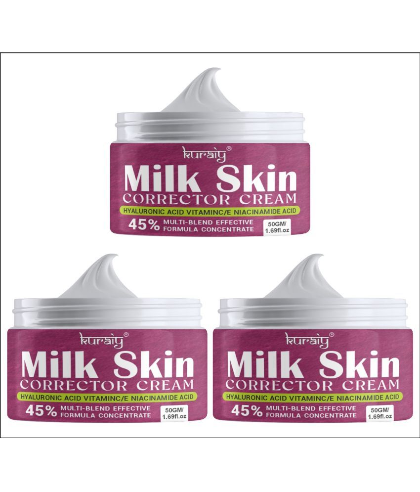     			KURAIY Milk Cream Brightens Skin Tone Improves Dullness Moisturizes Cream Pack Of 3