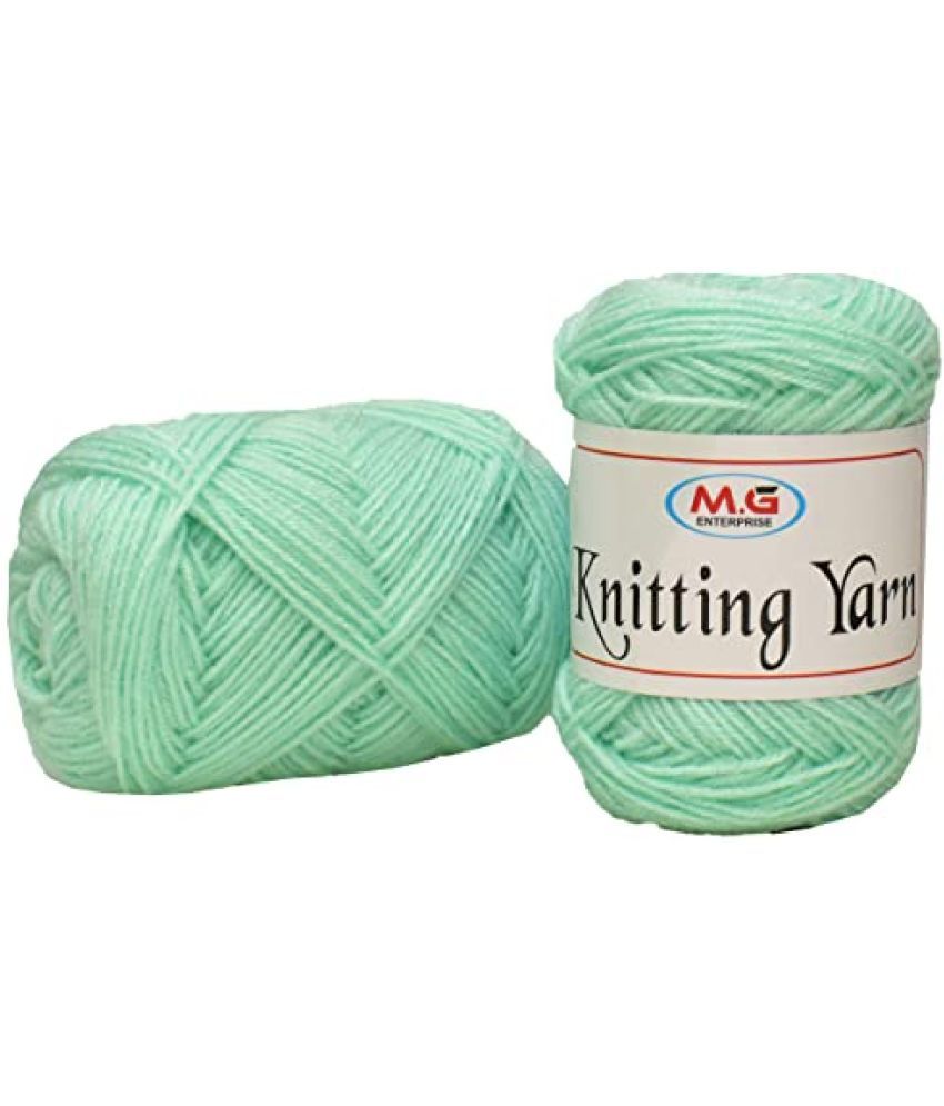     			M.G ENTERPRISE 100% Acrylic Wool Grape Green 200 GMS Wool Ball Hand Knitting Wool/Art Craft Soft Fingering Crochet Hook Yarn, Needle Knitting Yarn Thread Dyed- Art-ABCI