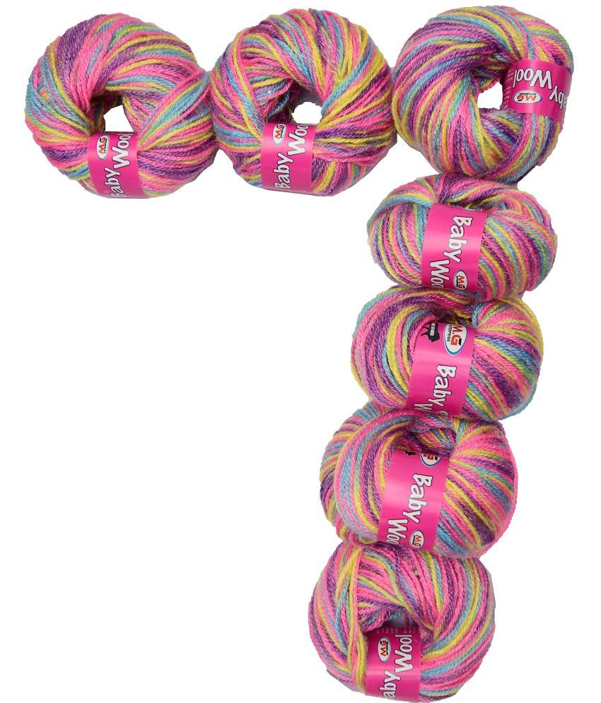     			M.G ENTERPRISE 100% Acrylic Wool Christmas II 7 GMS Baby Wool 4 ply Wool Ball Hand Knitting Wool/Art Craft Soft Fingering Crochet Hook Yarn- Art-ABFJ