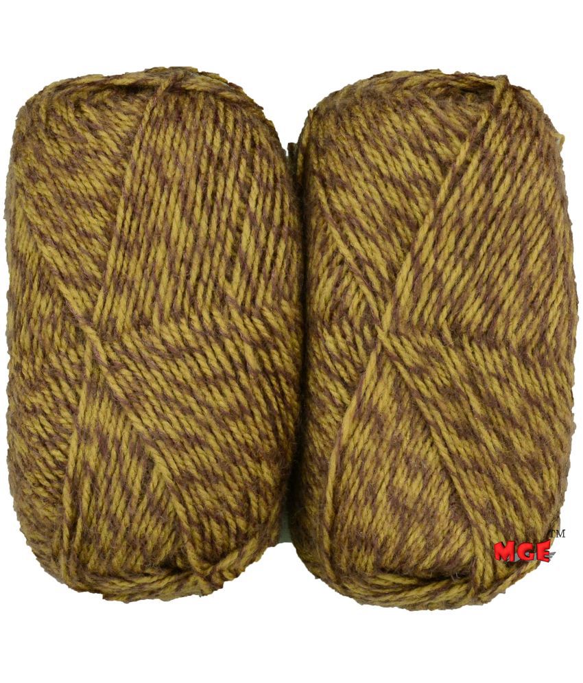     			M.G ENTERPRISE Enterprise Scottish Golden & Brown 03 (200 gm Wool Hank Hand Knitting Wool/Art Craft Soft Fingering Crochet Hook Yarn, Needle Knitting Yarn Thread Dyed