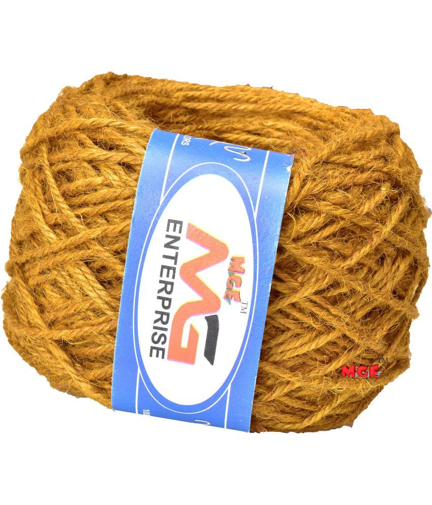     			M.G ENTERPRISE Golden Jute Twine Ball Colour Exclusive Twine Ball Threads String Rope 3 Ply 100 m for Creative Decoration