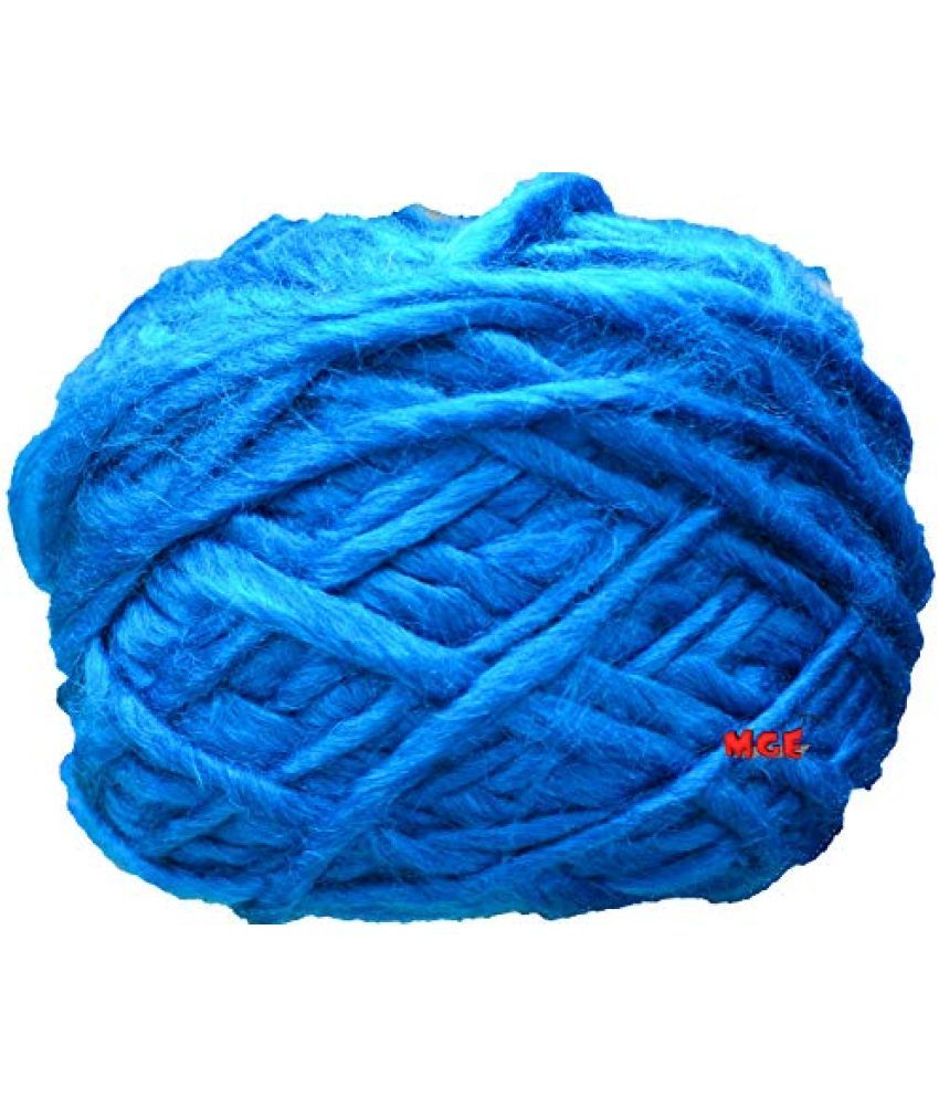     			M.G ENTERPRISE Knitting Roving Yarn Medium Thick Wool, Dark Blue 100 gm Best Used with Knitting Needles, Crochet Needles Wool Roving Yarn for Knitting