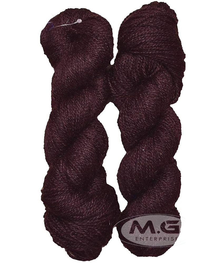     			M.G ENTERPRISE Knitting Yarn, RABIT Excel Coffee (500 gm) Wool Hank Hand Knitting Wool/Art Craft Soft Fingering Crochet Hook Yarn, Needle Knitting Yarn Thread Dyed