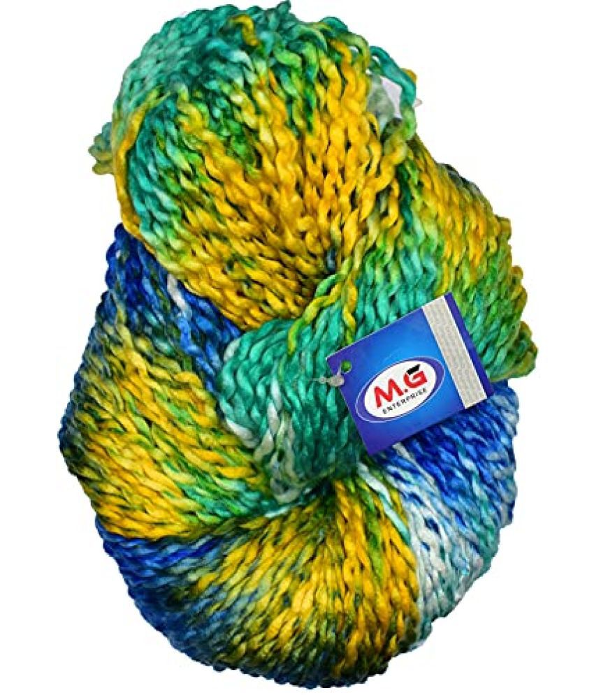     			M.G ENTERPRISE Knitting Yarn Thick Chunky Wool, Sumo New Parrot Mix 200 gm Best Used with Knitting Needles, Crochet Needles Wool Yarn for Knitting