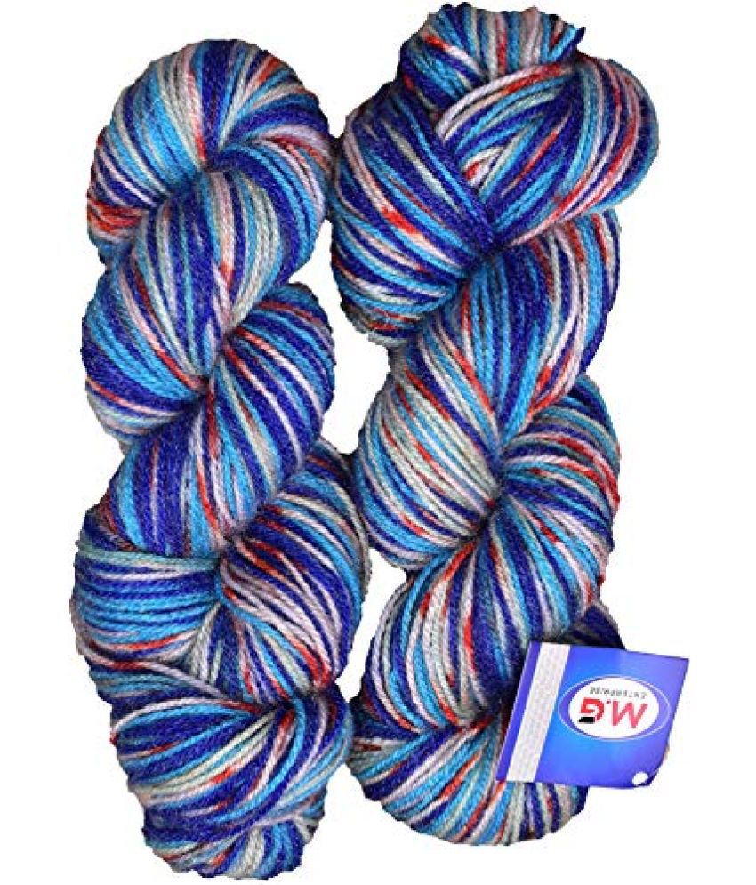     			M.G ENTERPRISE Marine Excel M.Royal (500 gm) Wool Hank Hand Knitting Wool/Art Craft Soft Fingering Crochet Hook Yarn, Needle Knitting Yarn Thread Dyed