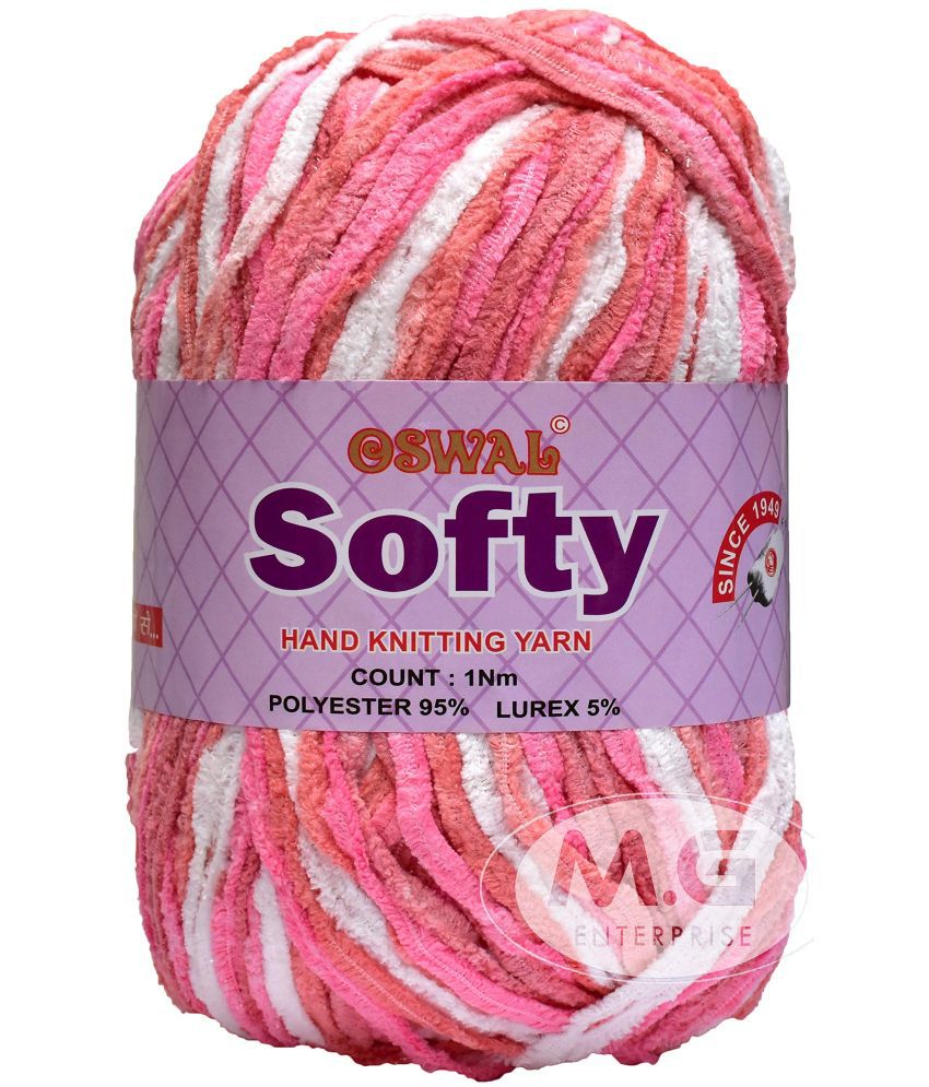     			M.G ENTERPRISE Os wal Knitting Yarn Thick Chunky Wool, Softy Gajri WL 150 gm Best Used with Knitting Needles, Crochet Needles Wool Yarn for Knitting Os wal