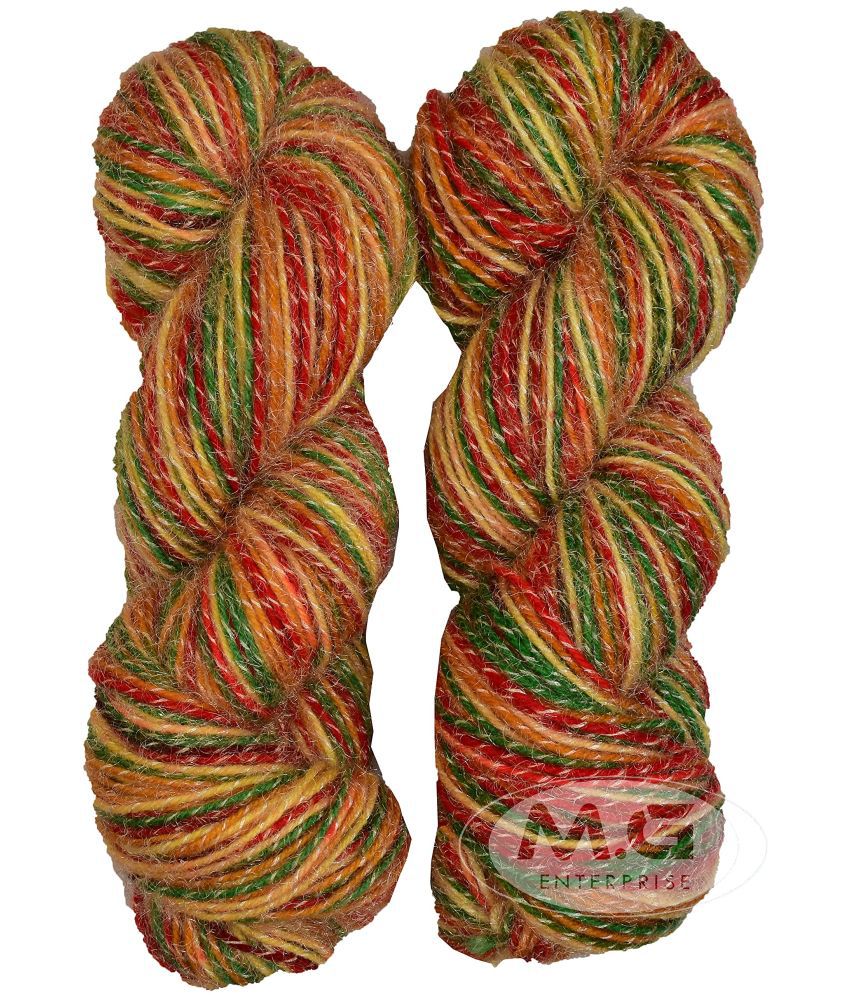     			M.G ENTERPRISE Os wal Knitting Yarn Arman Wool, Soft Fancy Wool Jai Mix 400 gm Best Used with Knitting Needles, Soft Fancy Wool Crochet NeedlesWool Yarn for Knitting Os wal C