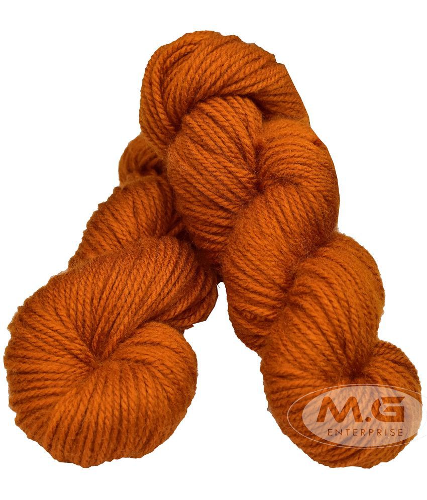     			M.G ENTERPRISE Os wal Knitting Yarn Thick Chunky Wool, Varsha Brown 400 gm Best Used with Knitting Needles, Crochet Needles Wool Yarn for Knitting Os wald