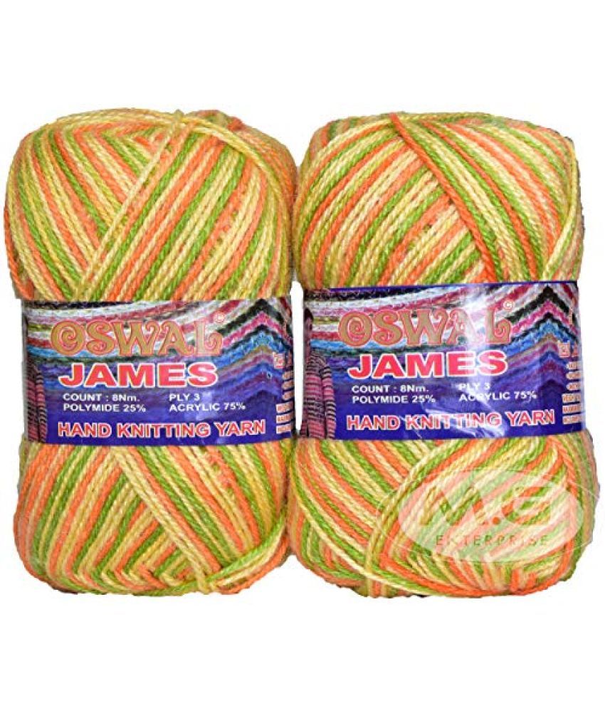     			M.G ENTERPRISE Os wal James Knitting Yarn Wool, Carrot Ball 200 gm Best Used with Knitting Needles, Crochet Needles Wool Yarn for Knitting Os wal