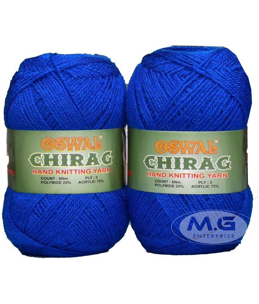     			M.G ENTERPRISE Os wal Chirag Royal (400 gm) Wool Ball Hand Knitting Wool/Art Craft Soft Fingering Crochet Hook Yarn, Needle Knitting Yarn Thread Dyed FG