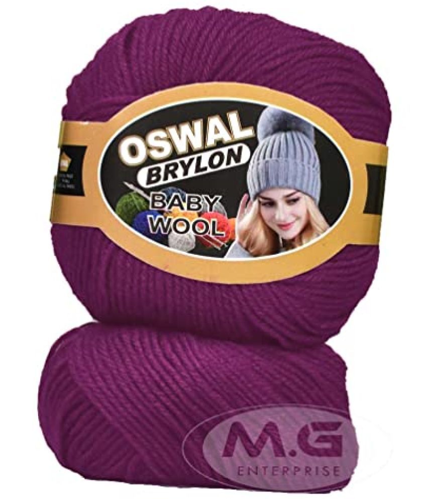     			M.G ENTERPRISE Os wal 100% Acrylic Wool Magenta 16 GMS Wool 4 ply Wool Ball Hand Knitting Wool/Art Craft Soft Fingering Crochet Hook Yarn- Art-AEBJ