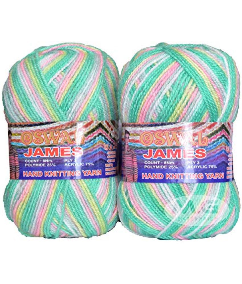     			M.G ENTERPRISE Os wal James Knitting Yarn Wool, Sea Green Ball 200 gm Best Used with Knitting Needles, Crochet Needles Wool Yarn for Knitting Os wal