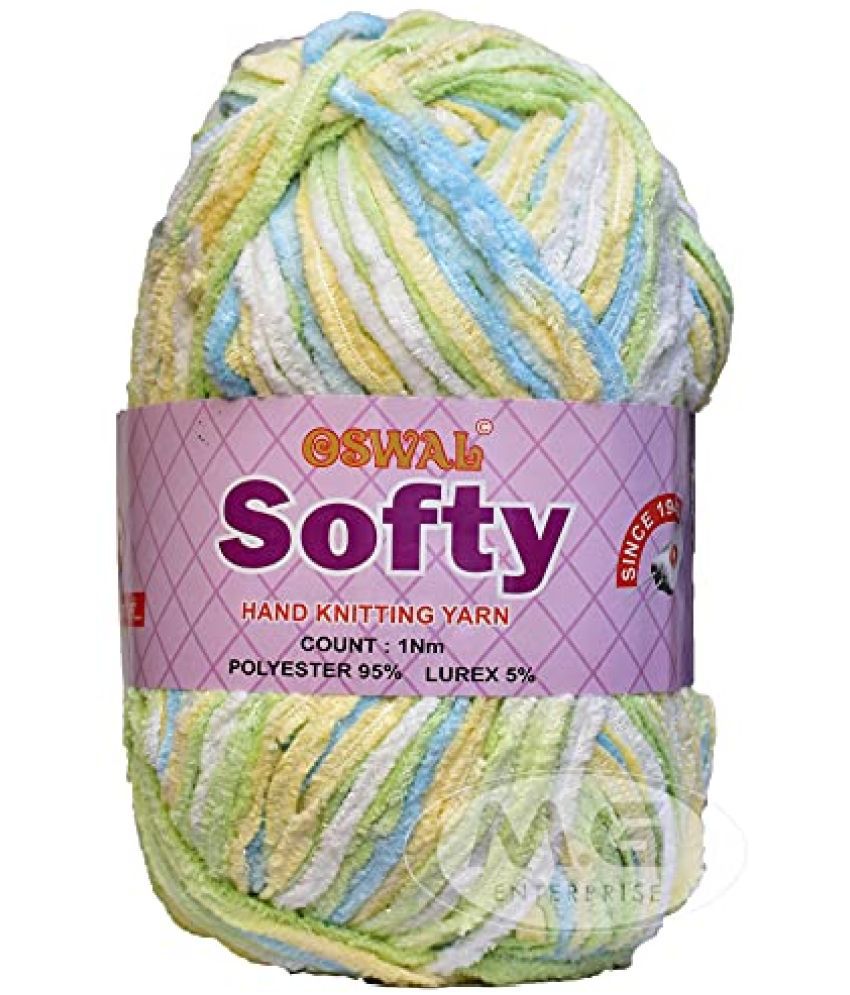     			M.G ENTERPRISE Os walE Knitting Yarn Thick Chunky Wool, Softy Green Daffodil WL 450 gm Best Used with Knitting Needles, Crochet Needles Wool Yarn for Knitting Os walE