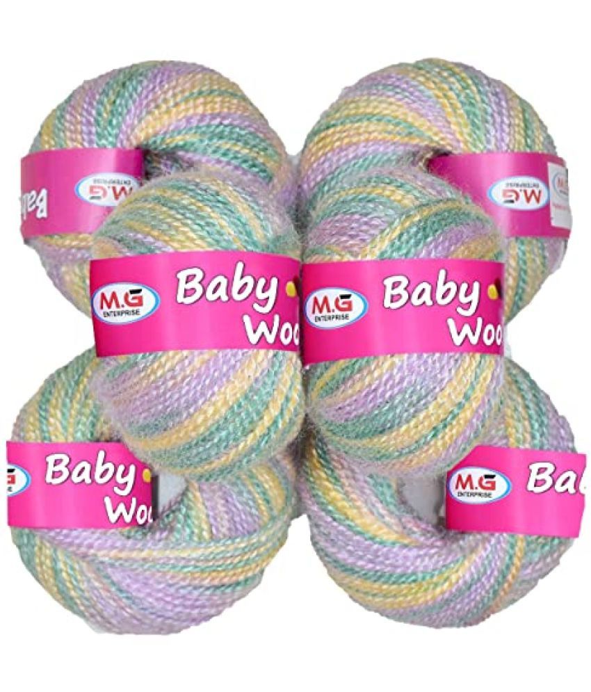     			M.G ENTERPRISE Premium Baby Acrylic Wool PB-7 (250 gm) Baby Wool 4 ply Wool Ball Hand Knitting Wool/Art Craft Soft Fingering Crochet Hook Yarn, Needle Knitting Yarn Thread Dye OO