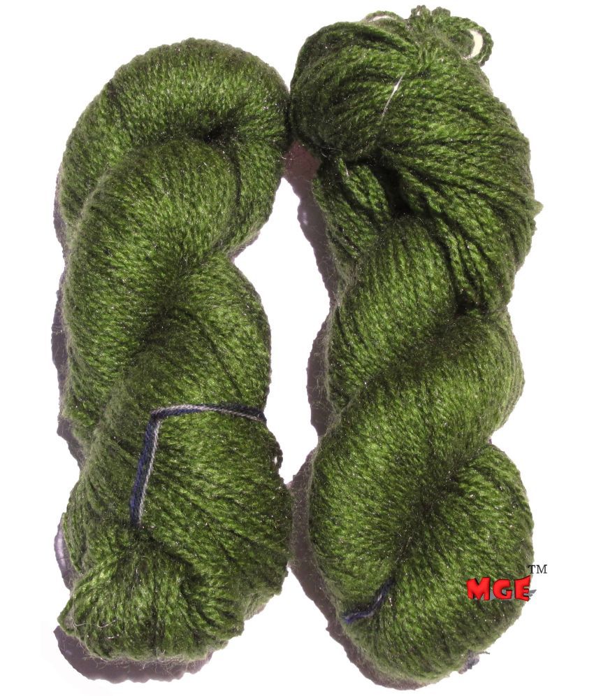     			M.G ENTERPRISE RABIT Dark Green 300 gm Wool Hank Hand Knitting Wool/Art Craft Soft Fingering Crochet Hook Yarn, Needle Acrylic Knitting Yarn Thread Dyed