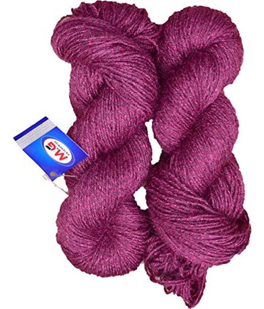     			M.G ENTERPRISE Shiny Ruby (300 gm) Wool Hank Hand Knitting Wool/Art Craft Soft Fingering Crochet Hook Yarn, Needle Knitting Yarn Thread Dyed