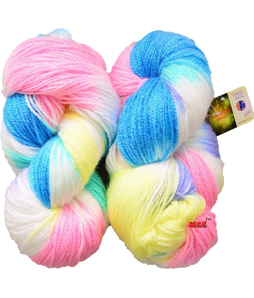     			M.G Enterprise Knitting Yarn Multi Wool Ball, Mayo Multi 400 gm Best Used with Knitting Needles, Crochet Needles Wool Yarn for Knitting