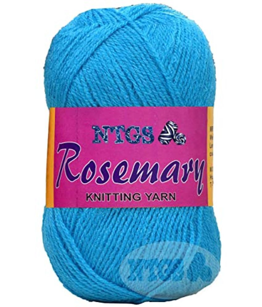     			NTGS Rosemary Deep Aqua Blue 300 GMS Wool Ball Hand Knitting Wool/Art Craft Soft Fingering Crochet Hook Yarn, Needle Knitting Yarn Thread Dyed-Art-ABJJ