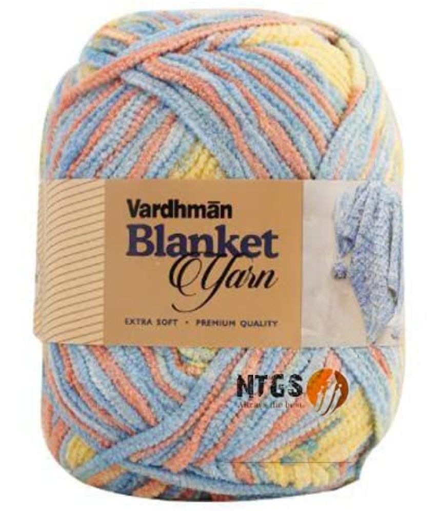     			NTGS Vardhman Knitting Fingering Crochet Hook Blanket Thick Yarn (Multicolor) -Pack of 400 gm