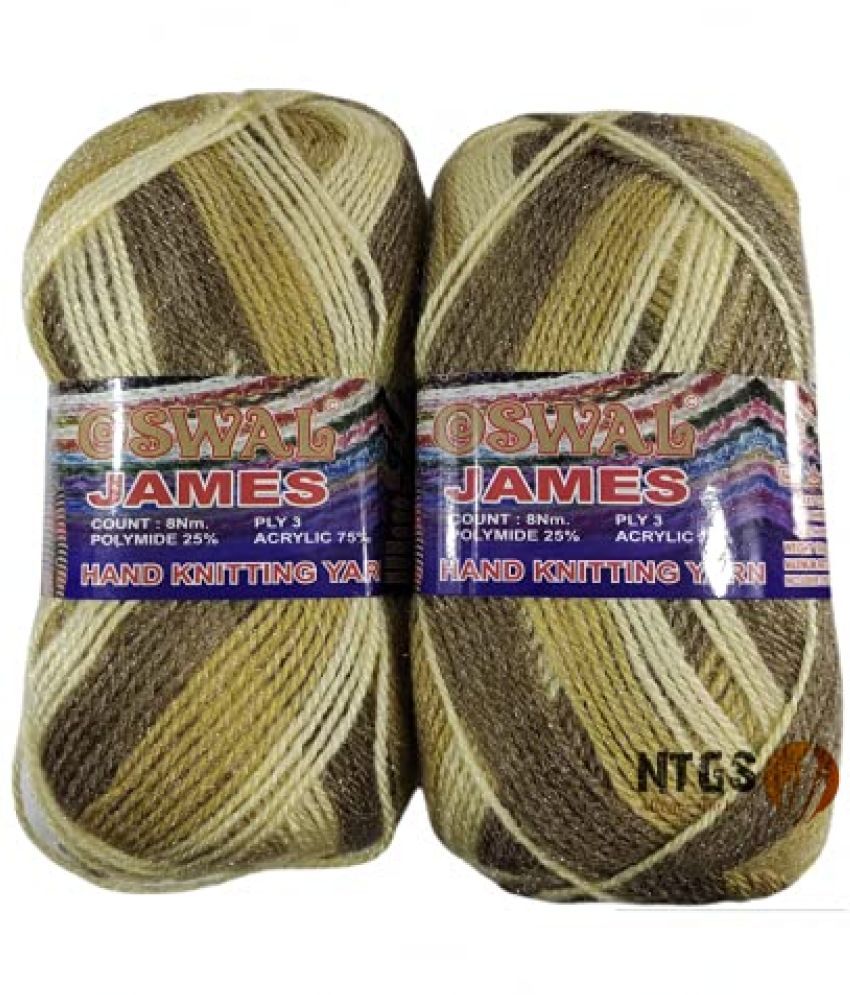     			Oswal James Knitting Yarn 3ply Wool, 600 gm Best Used with Knitting Needles, Crochet Needles Wool Yarn for Knitting. Shade no.14