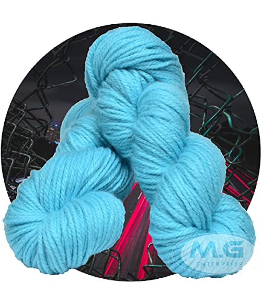     			Oswal Knitting Yarn Thick Chunky Wool, Varsha Sky Blue 200 gm Best Used with Knitting Needles, Crochet Needles Wool Yarn for Knitting. by OswalC
