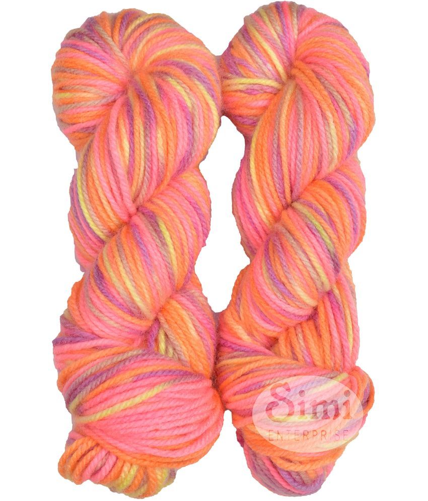     			Oswal Knitting Yarn Thick Chunky Wool, Rose Mix 500 gm SM Best Used with Knitting Needles, Crochet Needles Wool Yarn for Knitting. by Oswal