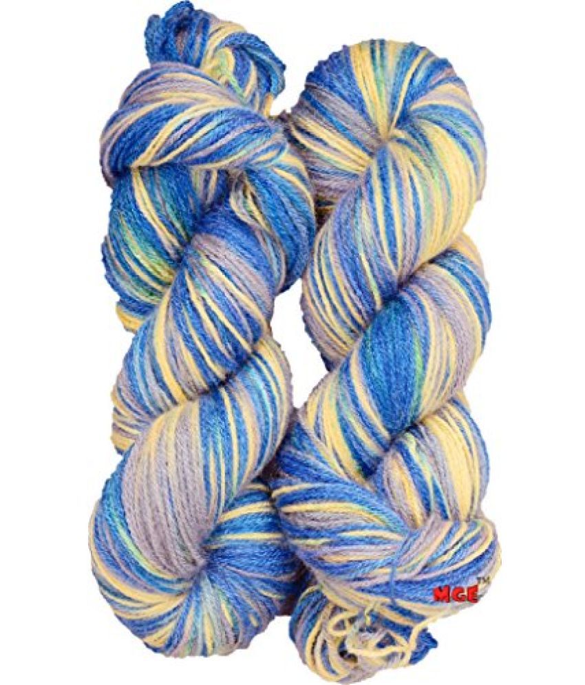     			Oswal Knitting Yarn Wool, Multi Blue Berry 400 gm Woolen Crochet Yarn Thread. Best Used with Knitting Needles, Crochet Needles. Wool Yarn for Knitting. Best Woolen Thread.