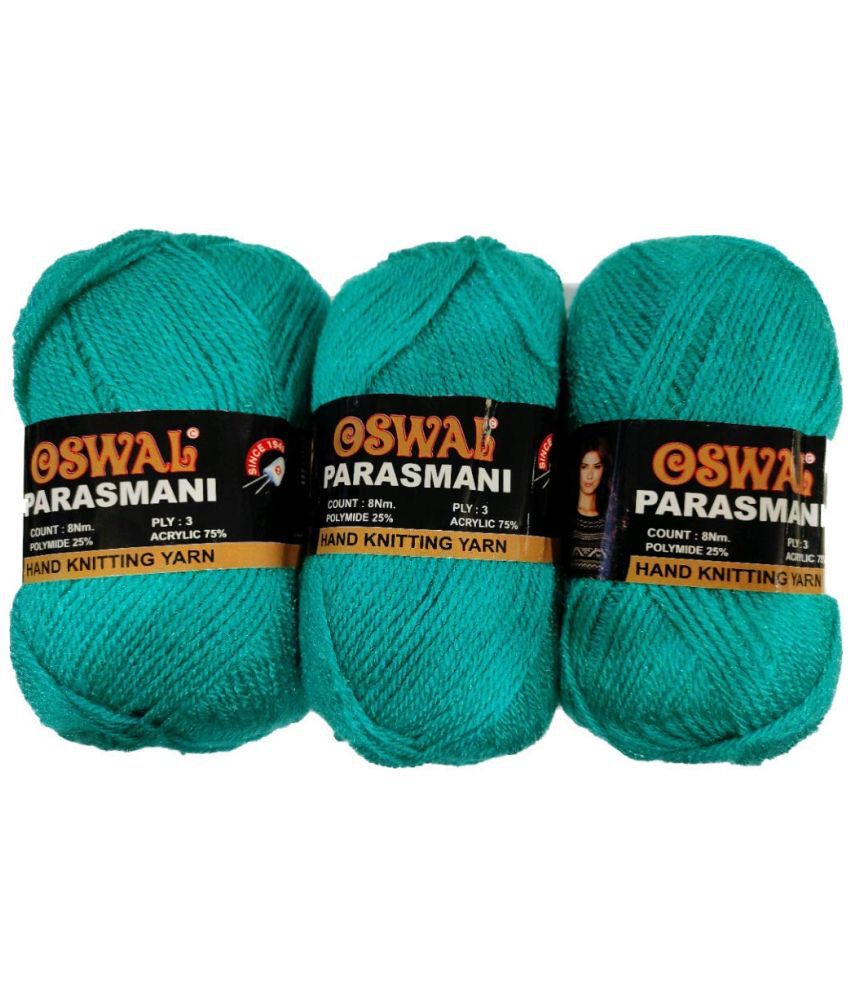     			Oswal parasmani Wool Hand Knitting Soft Fingering Crochet Hook Colour (100GMS Each) 300GMS Shade no.28
