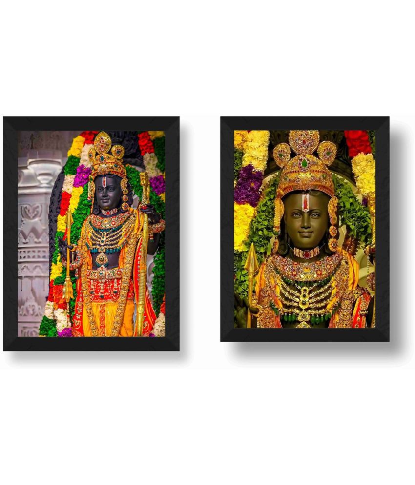     			Saf Religious Ram Lalla Painting With Frame (Pack of 2)