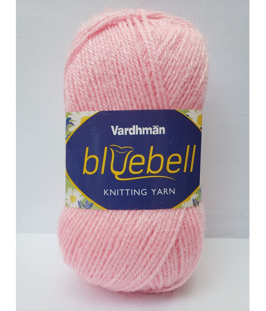     			Vardhman 100% Acrylic Knitting Wool Pink Ball Microshine - 016. Soft Wool Ball Hand Knitting Wool/Art Craft Fingering Crochet Hook Yarn for Sweaters, mufflers, caps, Soft & Thin Wool.