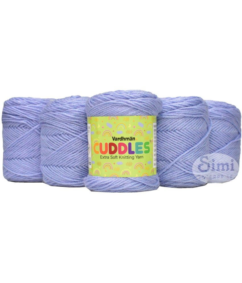     			Vardhman 100% Acrylic Wool Iris 6 PC Baby Wool Ball Hand Knitting Wool/Art Craft Soft Fingering Crochet Hook Yarn-E Art-ADDB