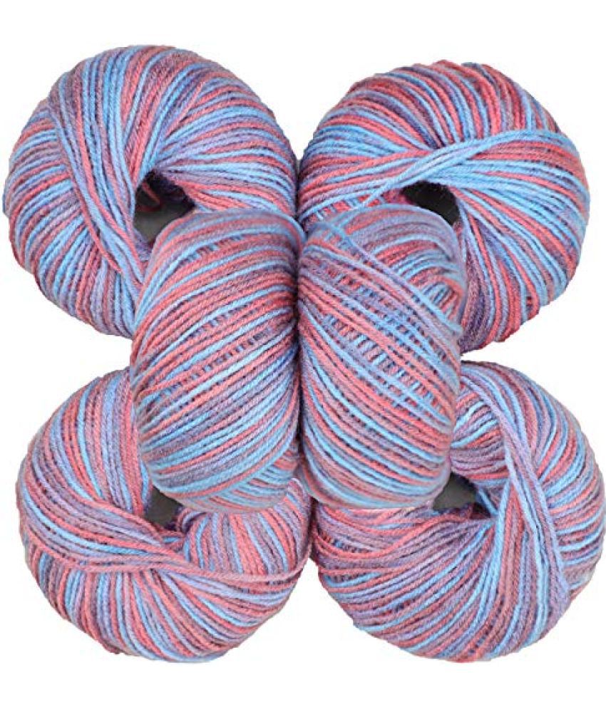     			Vardhman 100% Acrylic Wool Multi Opal (10 pc) Baby Soft Wool Ball Hand Knitting Wool/Art Craft Soft Fingering Crochet Hook Yarn, Needle Knitting Yarn Thread Dyed