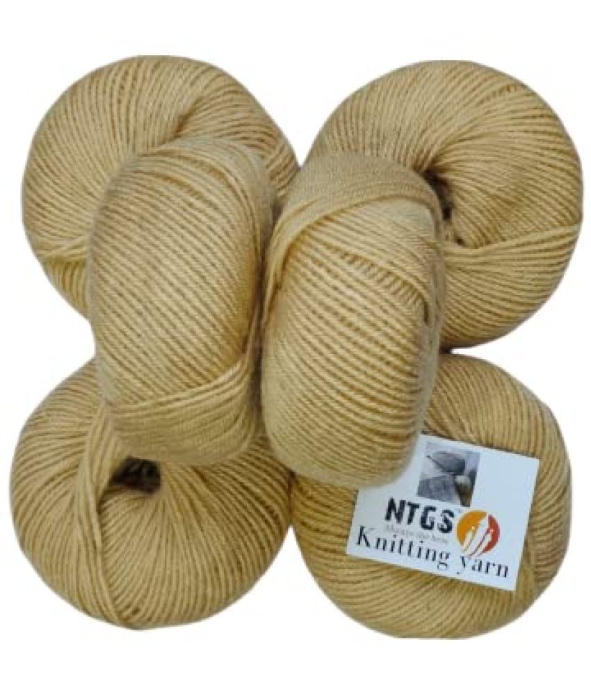     			Vardhman 100% Acrylic Wool Mustard (16 pc) Baby Soft Wool Ball Hand Knitting Wool/Art Craft Soft Fingering Crochet Hook Yarn, Needle Knitting Yarn Thread Dyed