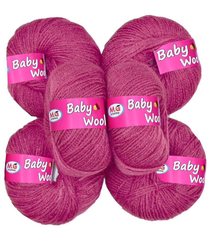     			Vardhman Baby Yarn 100% Acrylic Wool Rosewood (16 pc) Baby Wool 4 ply Wool Ball Hand Knitting Wool/Art Craft Soft Fingering Crochet Hook Yarn, Needle Knitting Yarn Thread Dyed