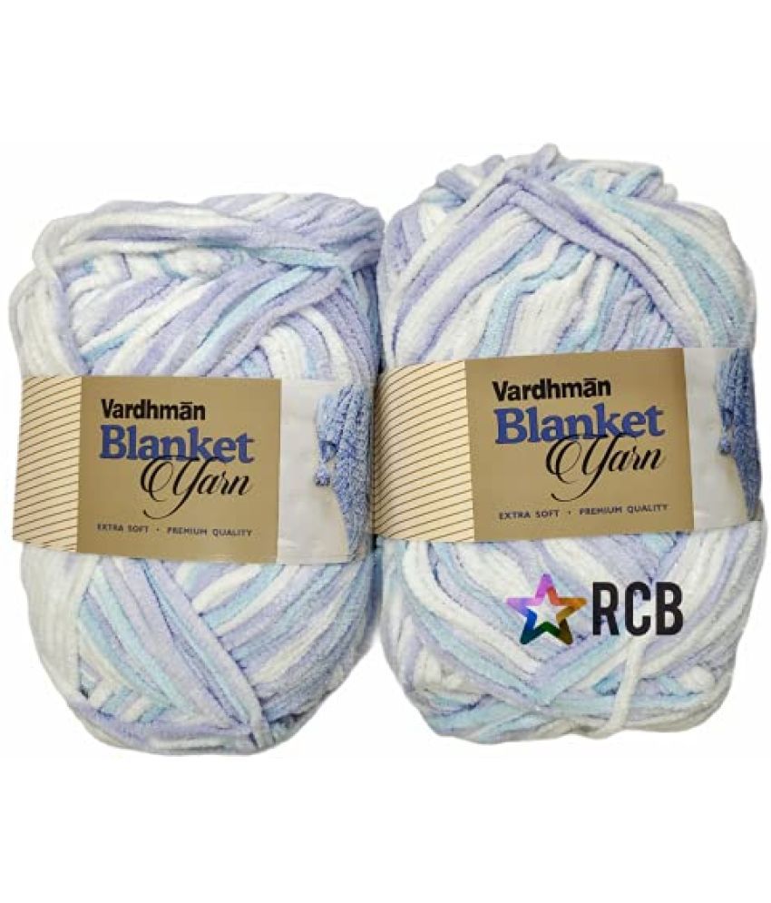     			Vardhman Blanket Thick Yarn Knitting Fingering Crochet Hook -Pack of 600 gm (One Ball 200gm Each) Shade no.20