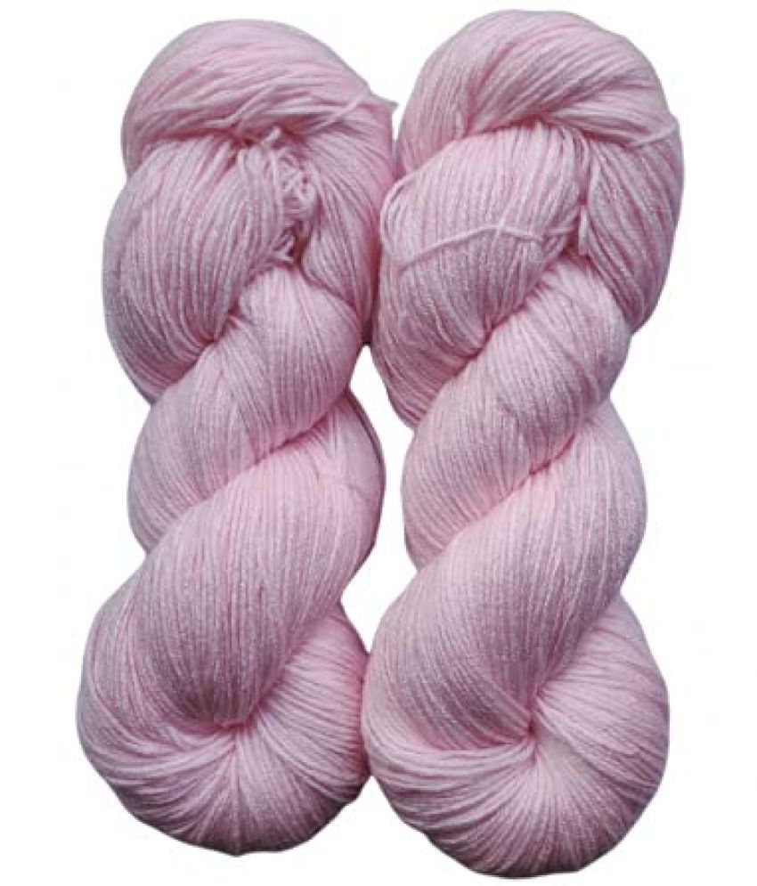     			Vardhman Brilon Pink-500 gm Hand Knitting Wool/Art Craft Soft Fingering Crochet Hook Yarn, Needle Acrylic Knitting Yarn Thread Dyed