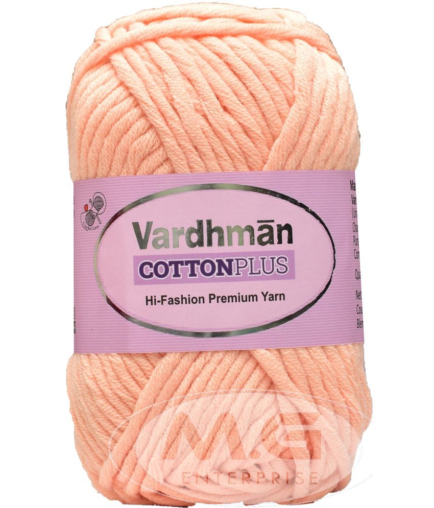     			Vardhman Cotton Plus 16-ply Baba 400 GMS 51% Cotton, 49% Acrylic Ball Hand Knitting Cotton/Art Craft Soft Fingering Crochet Hook Yarn, Needle Knitting Yarn Thread Dyed- Art-AFDG