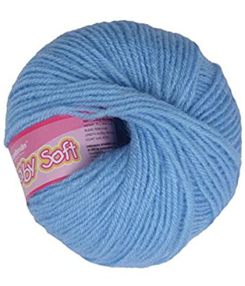     			Vardhman Kintting Yarn 100% Acrylic Wool (Steel Blue) (8 PC) Baby Soft 4 ply Wool Ball Hand Knitting Wool/Art Craft Soft Fingering Crochet Hook Yarn, Needle Knitting Yarn Thread Dyed Shade no-78